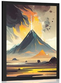 Plakát aktív vulkán
