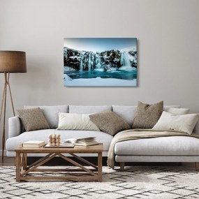 Befagyott vízesés képe (90x60 cm)