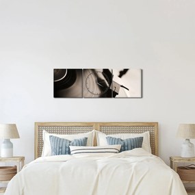 Kép - Gramofonlemez (órával) (90x30 cm)