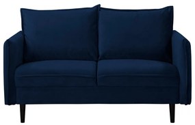 Sötétkék bársony kanapé 138 cm Juli – Ropez