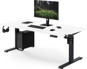Elektromos íróasztal magasságállítással ergonomikus antracit-fehér, 1600x800 mm: ARIA