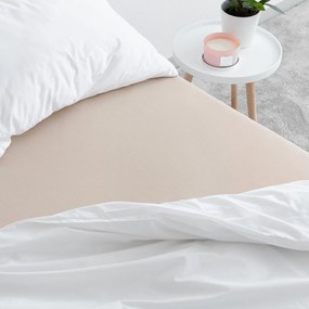 Goldea jersey gumis lepedő - latte 90 x 200 cm
