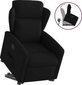 vidaXL fekete szövet felállást segítő dönthető fotel