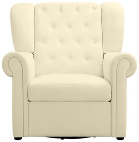 Fehér bársony chesterfield-hinta fotel Lillyse – Støraa