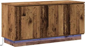 vidaXL TV szekrény LED -es lámpákkal Öreg fa 100 x 38 x 49 cm Faanyag