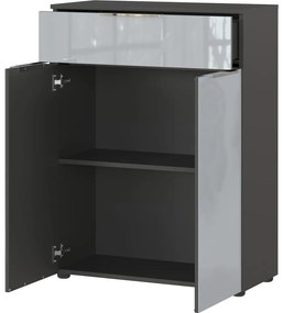 Szürke magas-fali fürdőszoba szekrény 71x95 cm Vasio – Germania