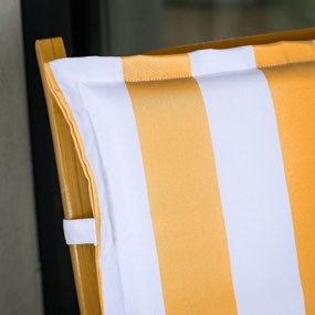Párna kerti székre, fehér/sárga, ALMEDE