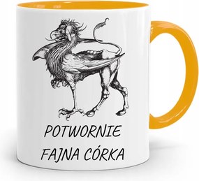 Sárga Bögre Lányának Szörnyen Vagány Lánya fényképes nyomattal