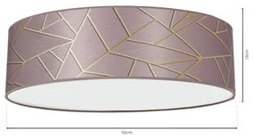 Mennyezeti lámpa ZIGGY 3xE27/60W/230V rózsaszín/arany