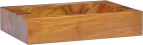 vidaXL tömör tikfa mosdókagyló 50 x 35 x10 cm