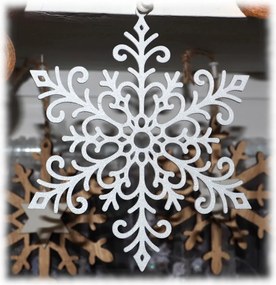 Áttört medál karácsonyi dekoráció Hópehely szirom