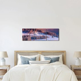 Egy kép egy téli tájról (órával) (90x30 cm)