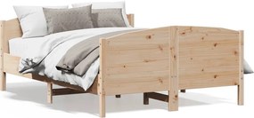 vidaXL tömör fenyőfa ágy matrac nélkül 150x200 cm