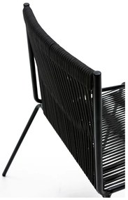 Fekete fém rakásolható étkezőszék szett 2 db-os Emily – Marckeric