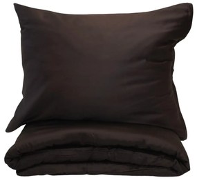 Ágyneműhuzat pamut szatén exclusive Modern sötétbarna 200x140cm+90x70cm TiaHome