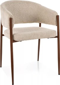 Akita étkezőszék világos bézs/dió