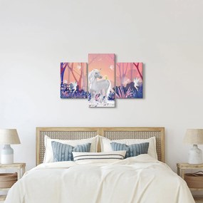 Kép - egyszarvú alatt egy varázslatos erdőben (90x60 cm)