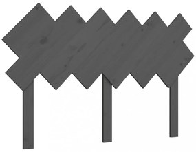 szürke tömör fenyőfa ágyfejtámla 132x3x81 cm