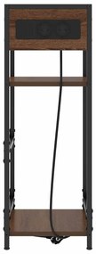 Éjjeliszekrény fiókkal barna tölgy 40 x 27 x 76 cm Faanyag