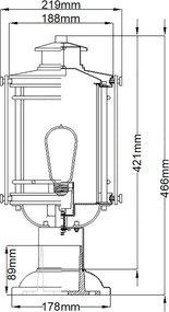 Quintiesse BOOKER QN-BOOKER3-M-IA Állólámpa 1x60W/E27 IP44