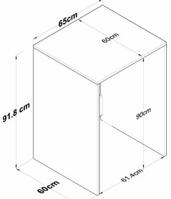 Duma White and Walnut szekrény a mosógép fölé