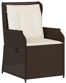 Kerti pad párnával 2 pcs Barna Poli rattan