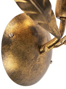 Vintage fali lámpa antik arany - Linden