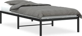 vidaXL fekete fém ágykeret 90 x 190 cm