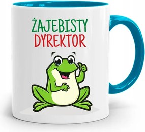 Igazgatónak Kék Békás Igazgató Bögre fényképes nyomtatással