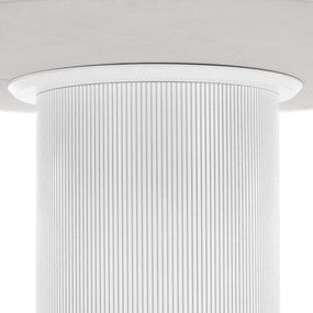 Étkezőasztal, fehér márvány/MDF, átmérő 120 cm, MAHIR TYP 1
