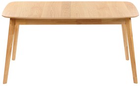 Világosbarna kihúzható étkezőasztal 150/190 x 90 cm MADOX Beliani