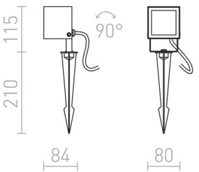 RED - Design Rendl - R12025 - LED Kültéri lámpa BORA LED/6W/230V IP54