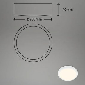 Briloner 3700-016 - LED Mennyezeti lámpa RUNA LED/16W/230V 3000K átm. 28 cm fehér