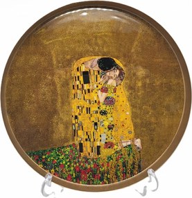 Fém patera tálca Gustav Klimt csók dekoráció kerek