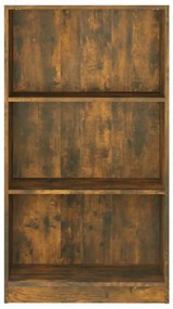füstös tölgy színű szerelt fa könyvszekrény 60 x 24 x 109 cm