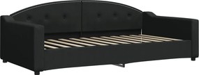 vidaXL fekete szövet kanapéágy 100 x 200 cm