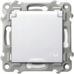 Szimpla hermetikus aljzat tűvel fehér Ospel Zafír GPH-1ZZ/m/00/w