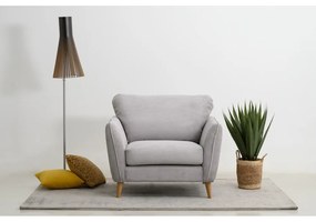 Világosszürke kordbársony fotel Paris – Scandic