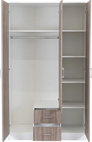 Miami gardróbszekrény 120x205 cm yorki tölgy-fehér