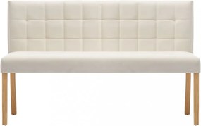 krémszínű bársony pad 140 cm