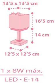 Dalber 63111S - Gyermeklámpa JUNGLE 1xE14/8W/230V rózsaszín