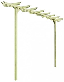 kerti pergola impregnált fenyőfalécekből 360 x 200 x 60 cm