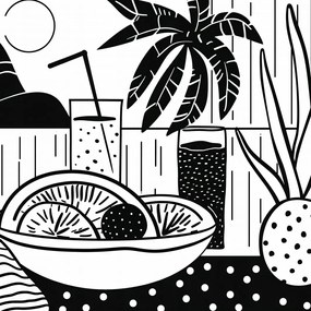 Poszter 50x50cm Trópusi játék