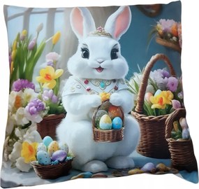 Húsvéti Díszpárnahuzat 45X45 CM Karácsonyi Nyuszi