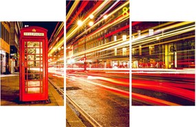 Kép - piros telefonfülke (90x60 cm)