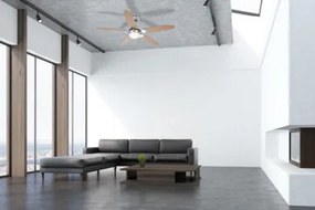 Globo 0308 Mennyezeti ventilátor króm,matt króm test, bükk,grafitszürke MDF lapát, üveg búra, 1X60W E14, 50Hz, 3 fokozatú, 2 irányú forgás,láncos húzókapcsolóval
