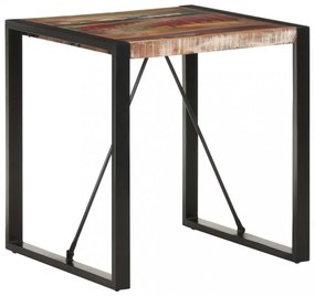 tömör újrahasznosított fa étkezőasztal 70 x 70 x 75 cm