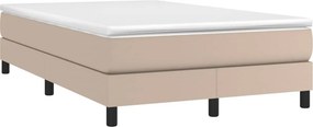 vidaXL cappuccino színű műbőr rugós ágy matraccal 120 x 190 cm