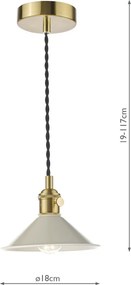 Dar Lighting vintage függeszték hadano sárgaréz darhad0140-06