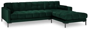 Bali sötétzöld bársony sarokkanapé, jobb oldali - Cosmopolitan Design